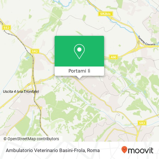 Mappa Ambulatorio Veterinario Basini-Frola