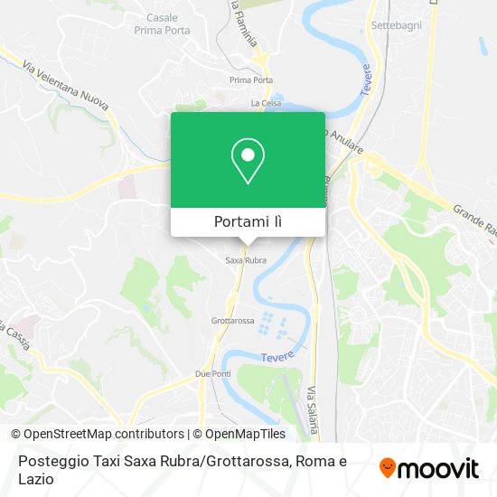 Mappa Posteggio Taxi Saxa Rubra / Grottarossa