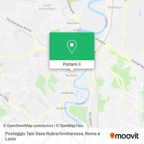 Mappa Posteggio Taxi Saxa Rubra / Grottarossa