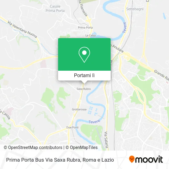 Mappa Prima Porta Bus Via Saxa Rubra