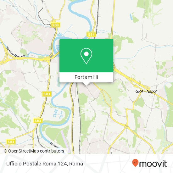 Mappa Ufficio Postale Roma 124