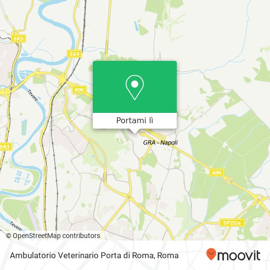Mappa Ambulatorio Veterinario Porta di Roma