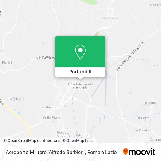 Mappa Aeroporto Militare "Alfredo Barbieri"