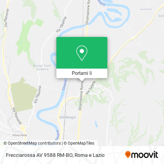 Mappa Frecciarossa AV 9588 RM-BO