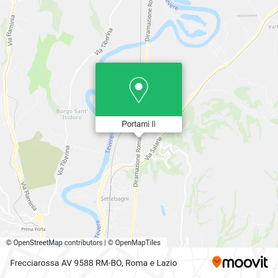 Mappa Frecciarossa AV 9588 RM-BO