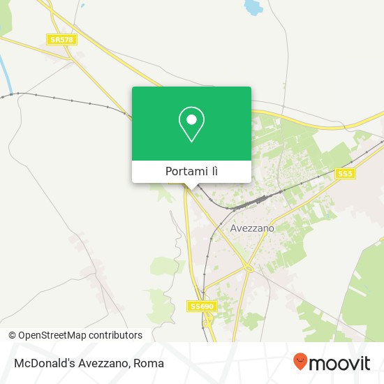 Mappa McDonald's Avezzano