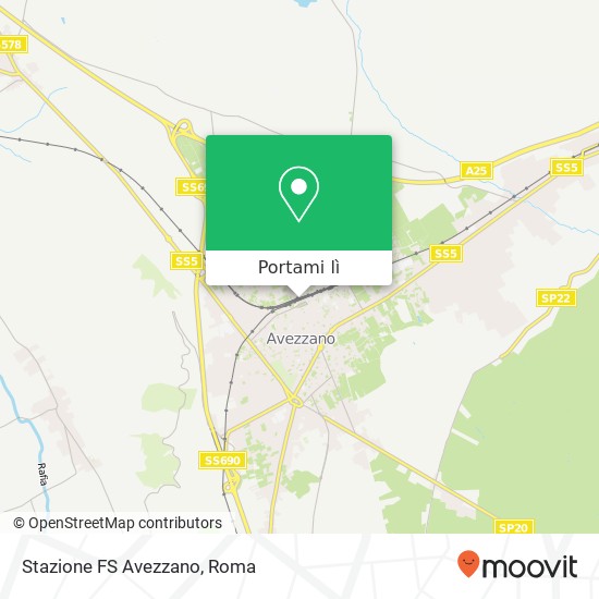 Mappa Stazione FS Avezzano