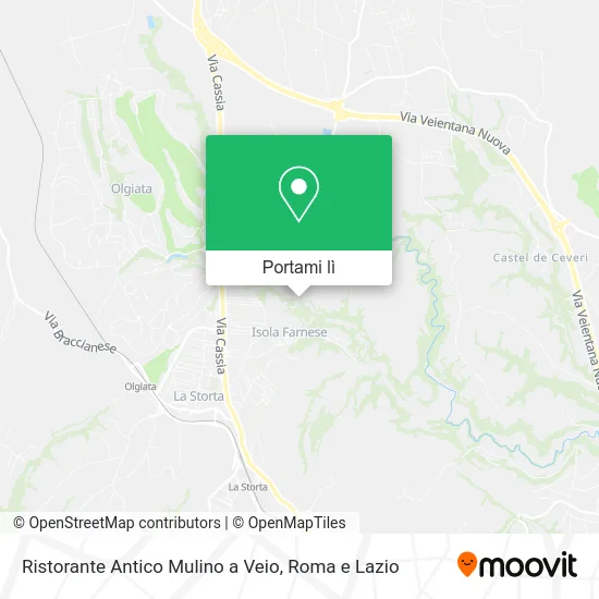 Mappa Ristorante Antico Mulino a Veio