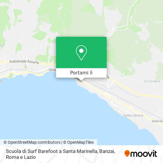 Mappa Scuola di Surf Barefoot a Santa Marinella, Banzai