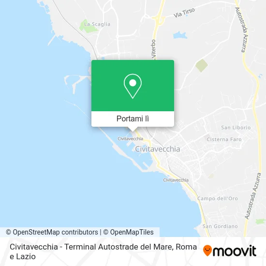 Mappa Civitavecchia - Terminal Autostrade del Mare