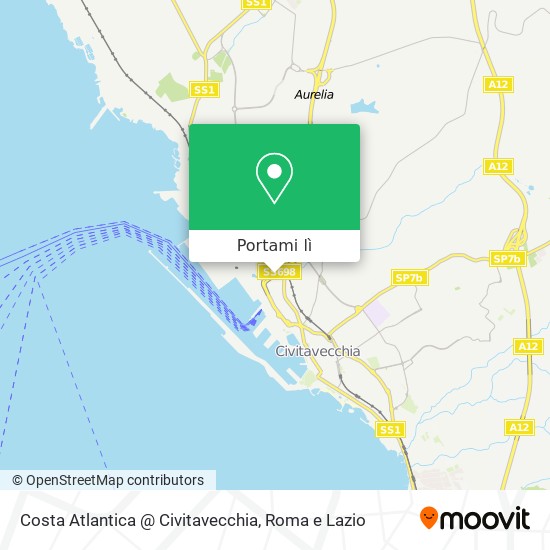 Mappa Costa Atlantica @ Civitavecchia