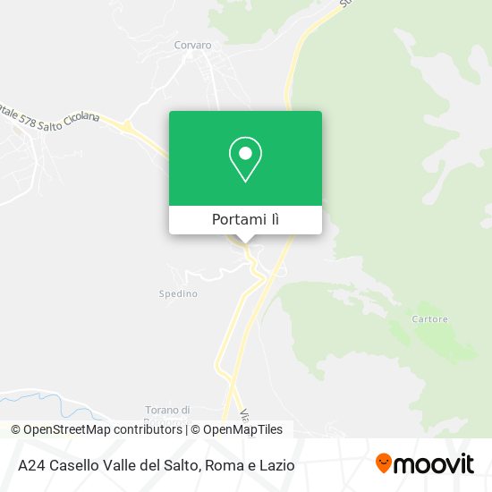 Mappa A24 Casello Valle del Salto