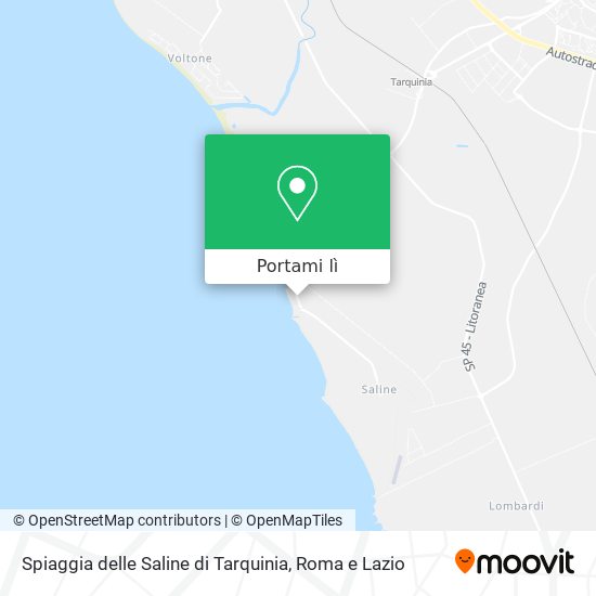 Mappa Spiaggia delle Saline di Tarquinia