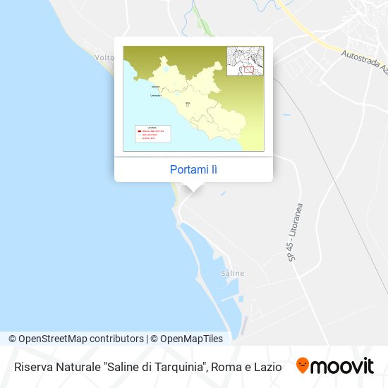 Mappa Riserva Naturale "Saline di Tarquinia"