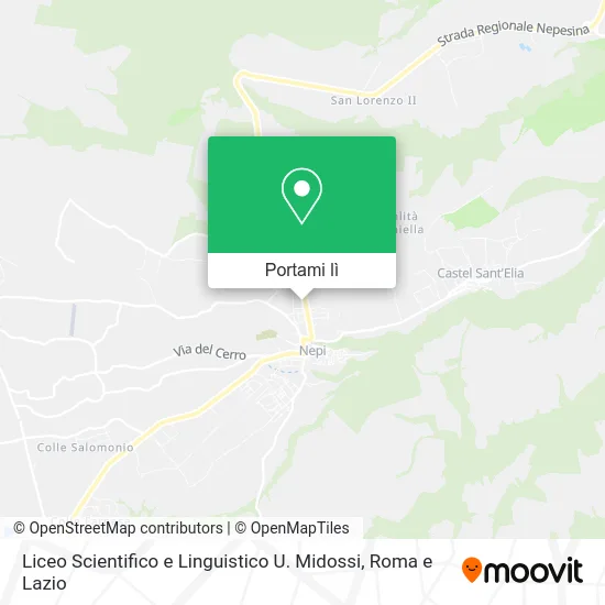 Mappa Liceo Scientifico e Linguistico U. Midossi