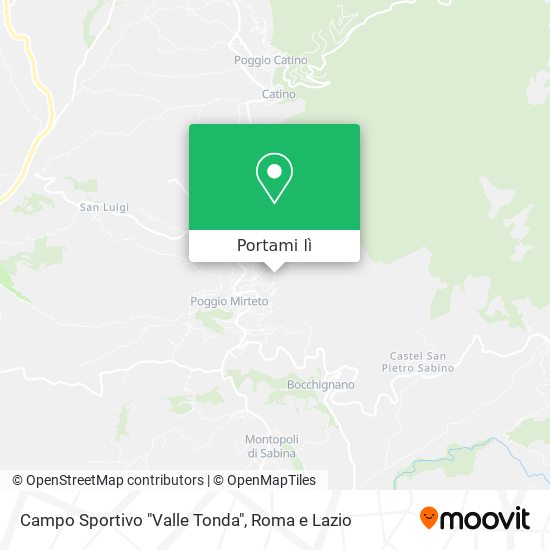 Mappa Campo Sportivo "Valle Tonda"