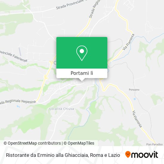 Mappa Ristorante da Erminio alla Ghiacciaia