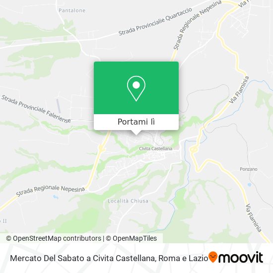 Mappa Mercato Del Sabato a Civita Castellana
