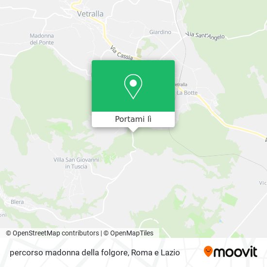 Mappa percorso madonna della folgore