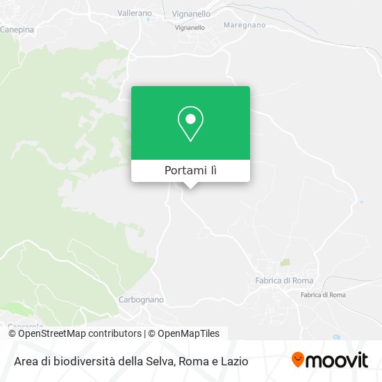 Mappa Area di biodiversità della Selva