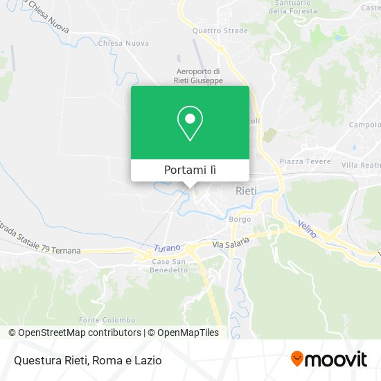 Mappa Questura Rieti