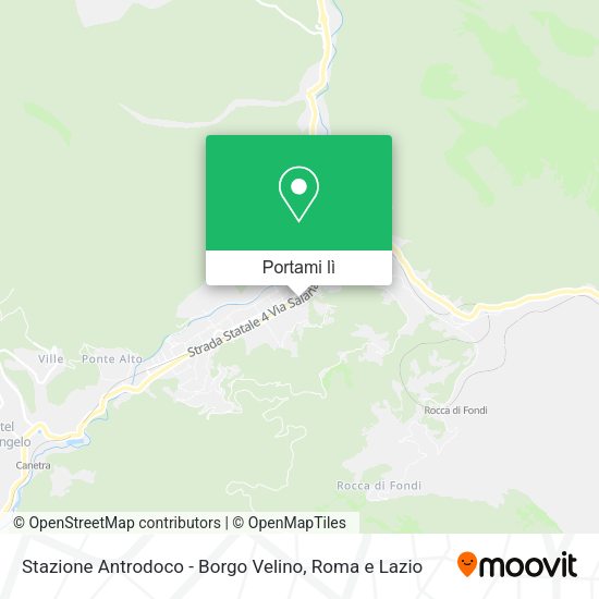 Mappa Stazione Antrodoco - Borgo Velino