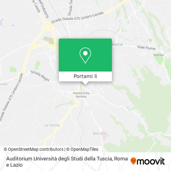 Mappa Auditorium Università degli Studi della Tuscia