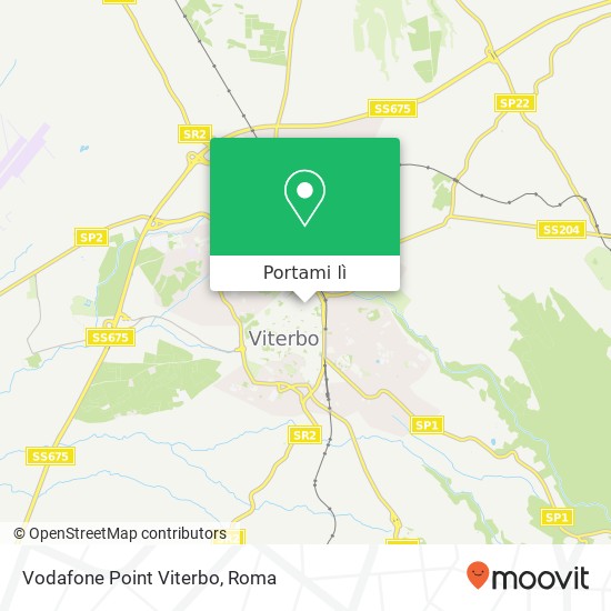 Mappa Vodafone Point Viterbo