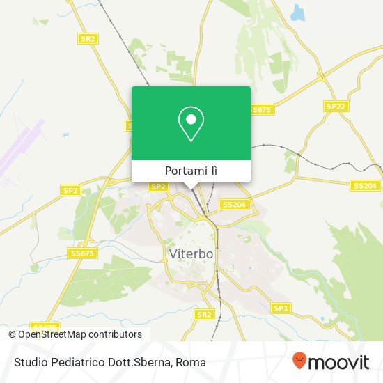 Mappa Studio Pediatrico Dott.Sberna