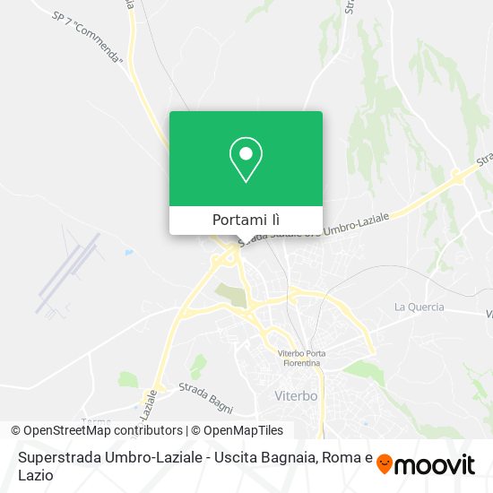 Mappa Superstrada Umbro-Laziale - Uscita Bagnaia