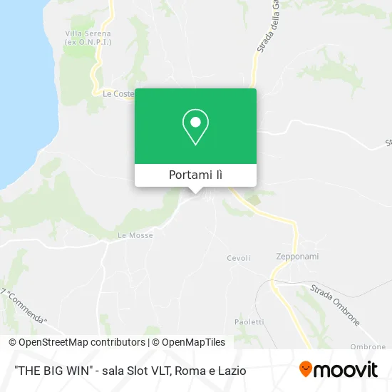 Mappa "THE BIG WIN" - sala Slot VLT