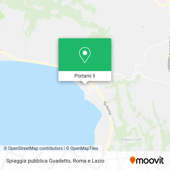 Mappa Spiaggia pubblica Guadetto