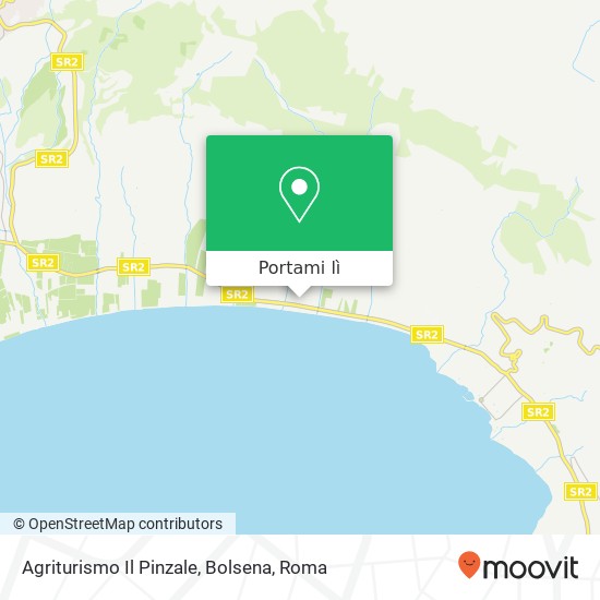 Mappa Agriturismo Il Pinzale, Bolsena
