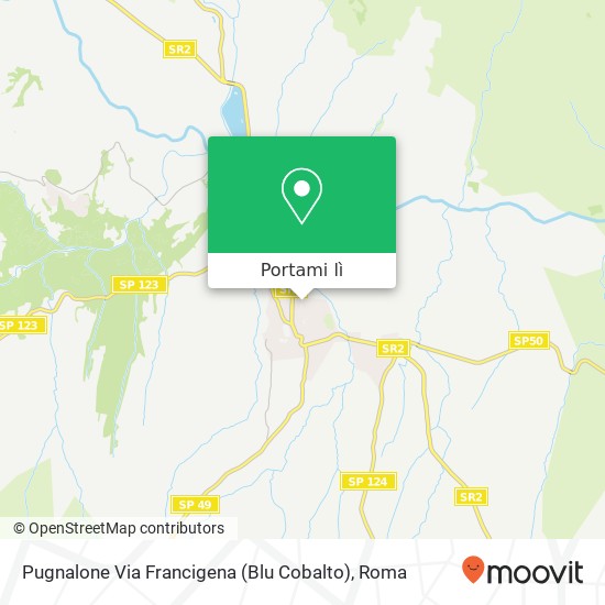 Mappa Pugnalone Via Francigena (Blu Cobalto)