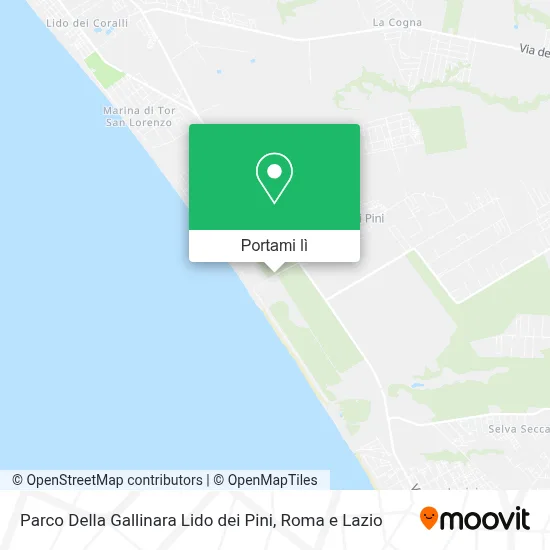 Mappa Parco Della Gallinara Lido dei Pini