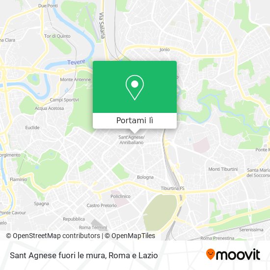 Mappa Sant Agnese fuori le mura