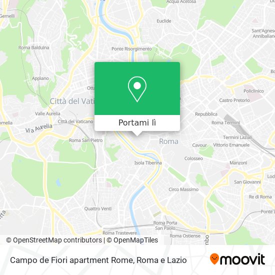 Mappa Campo de Fiori apartment Rome