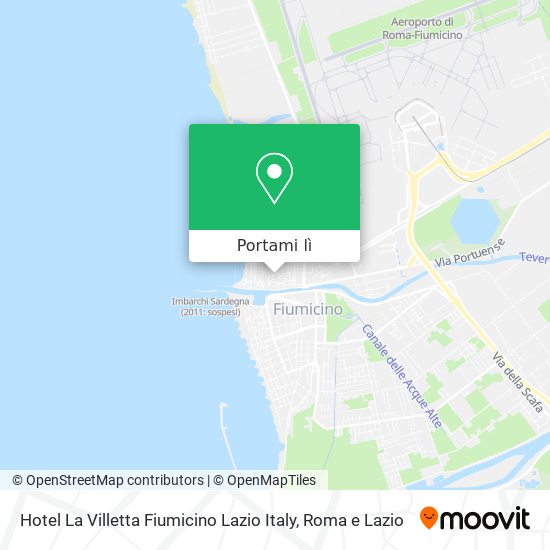 Mappa Hotel La Villetta Fiumicino Lazio Italy