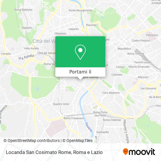 Mappa Locanda San Cosimato Rome