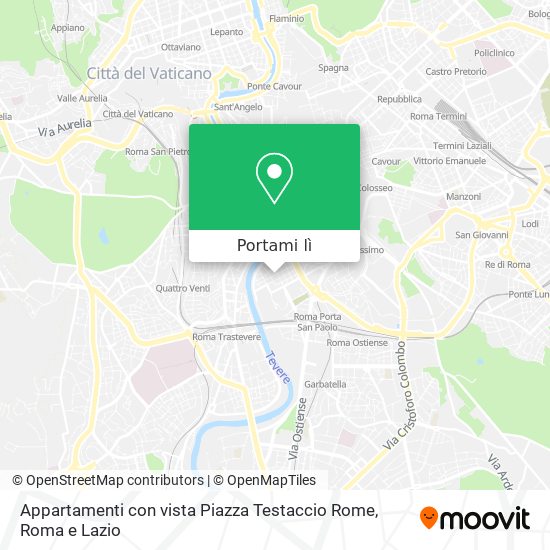 Mappa Appartamenti con vista Piazza Testaccio Rome