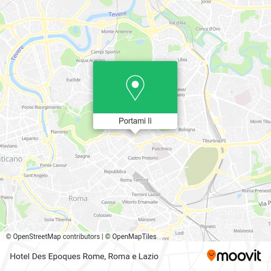 Mappa Hotel Des Epoques Rome