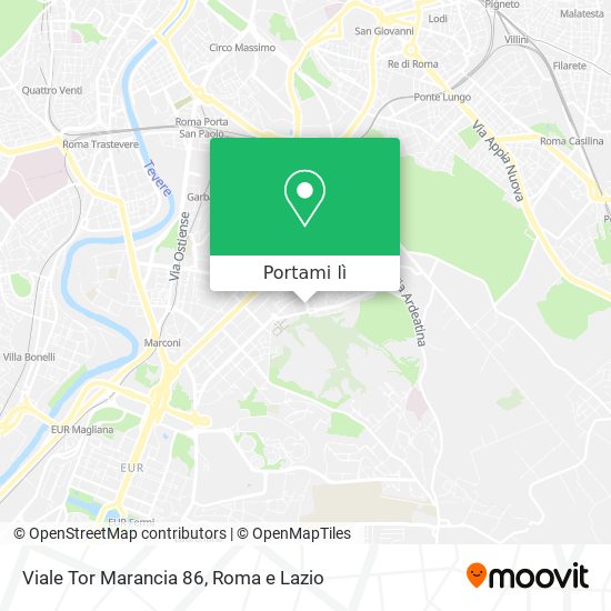 Mappa Viale Tor Marancia 86