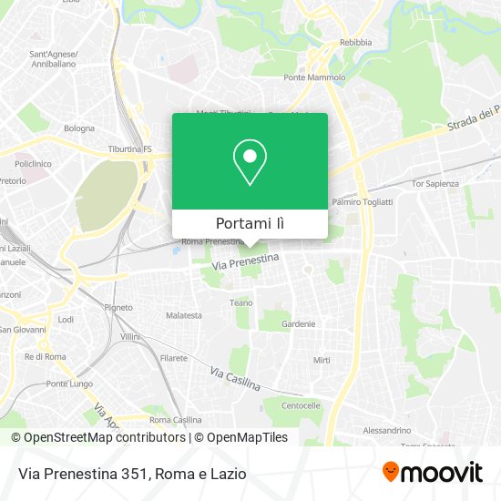 Mappa Via Prenestina 351
