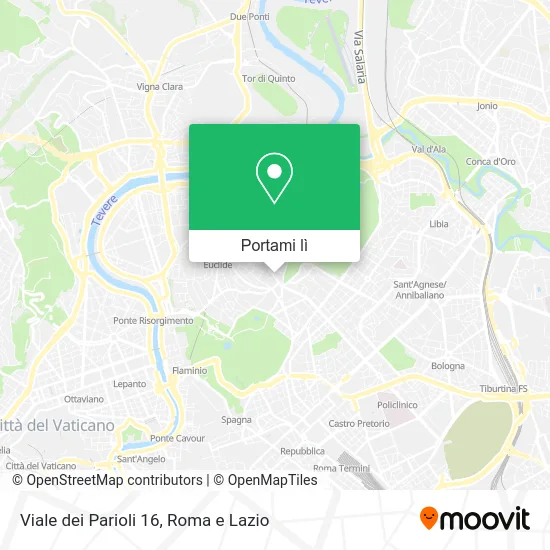 Mappa Viale dei Parioli 16