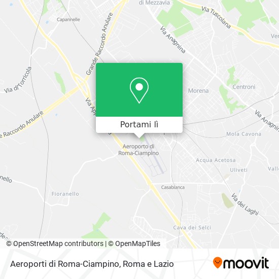 Mappa Aeroporti di Roma-Ciampino