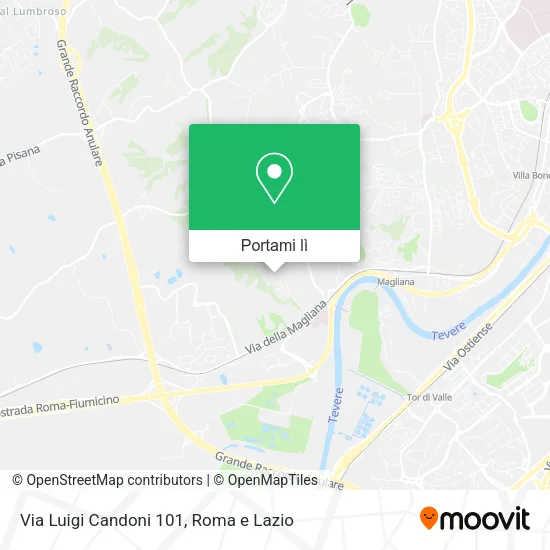 Mappa Via Luigi Candoni 101