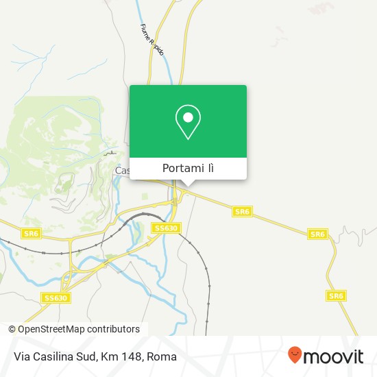 Mappa Via Casilina Sud, Km 148