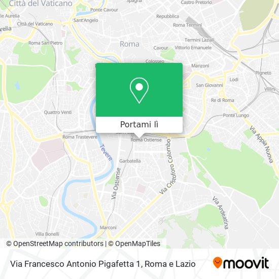 Mappa Via Francesco Antonio Pigafetta 1