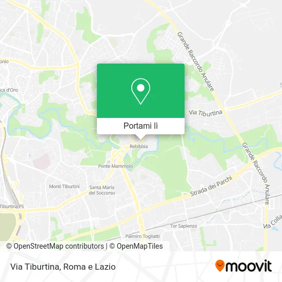 Mappa Via Tiburtina