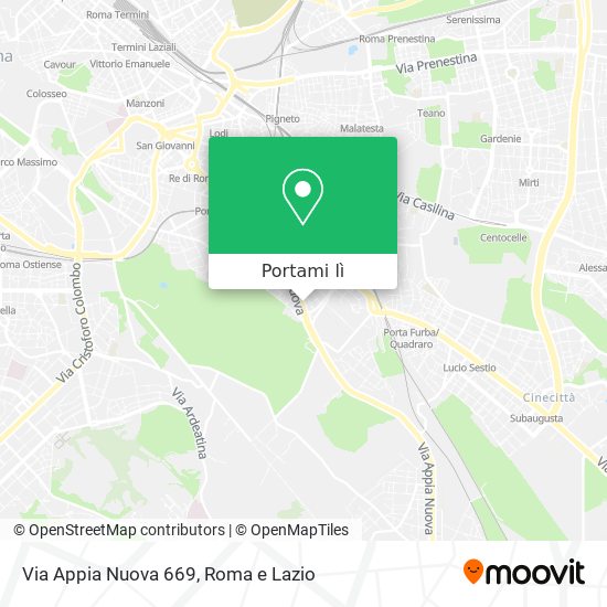 Mappa Via Appia Nuova 669